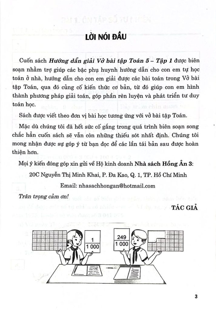 HƯỚNG DẪN GIẢI VỞ BÀI TẬP TOÁN LỚP 5 - TẬP 1 (Bám sát SGK Kết nối tri thức với cuộc sống)